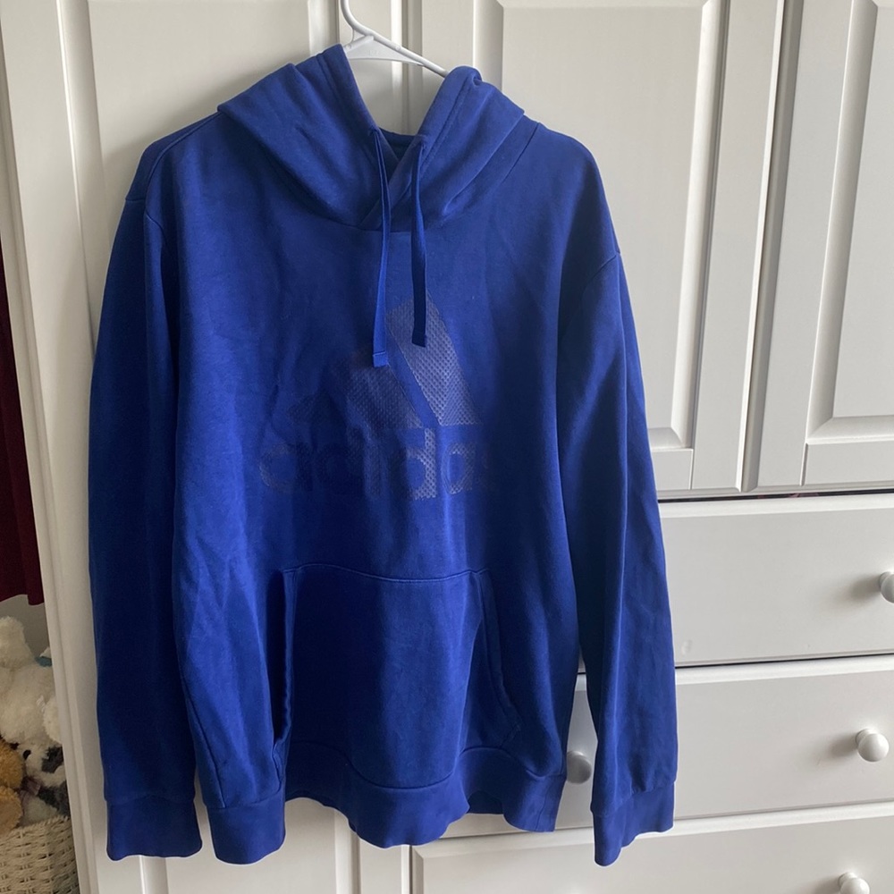 royal blue adidas hoodie sweatshirt